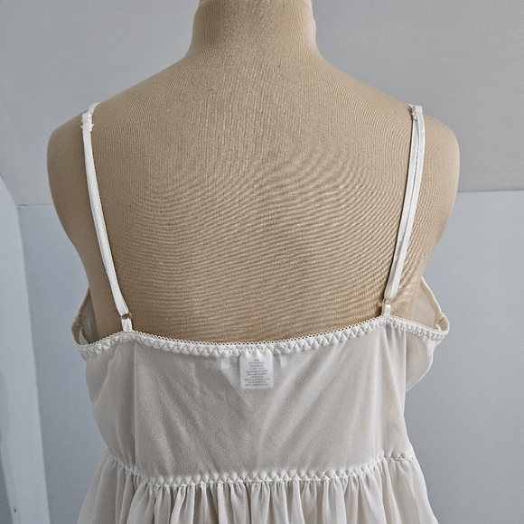 Vintage White Satin Babydoll Nightgown XL Lingerie Sleepwear Bridal Coquette - Picture 9 of 15